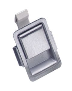 Push-to-Close Latch, Small Size, 6 - 6.7mm (.23 - .27 in) Grip, Stainless Steel, Brushed Finish