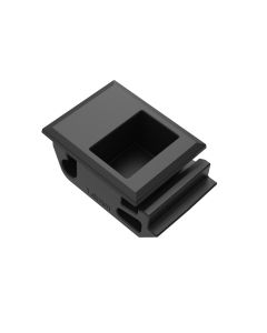 Push-to-Close Slide Latch, Snap-in, Minature Size, 1.6mm (.060 in) Panel Thickness, 6.4mm (.250 in) Total Grip, ABS, Black