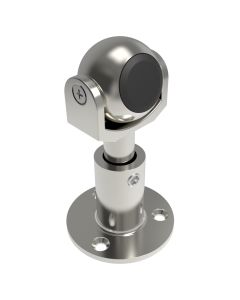 Magnetic Catch, Adjustable Height Swivel, Polished Stainless Steel