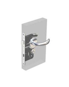 McCoy Star Entry Door Latch, Nova Handle, Star Key Lock, Left Hand Out, 28 - 37mm (1.13 - 1.50 in) Door Thickness, Chrome