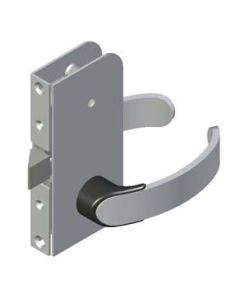 Offshore Entry Door Latch, Flush Mount, Left Hand Out, Privacy Knob, 19 - 21mm (.75 - .88 in) Door Thickness, Chrome Plated