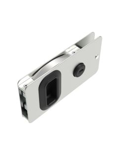 Flush Entry Door Latch, Key Locking, Weather Proof Design, Fits 12.7 (.50 in) Door Thickness, Aluminum, Natural
