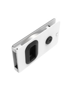 Flush Entry Door Latch, Key Locking, Weather Proof Design, Fits 12.7 (.50 in) Door Thickness, Aluminum, White Powder Coated