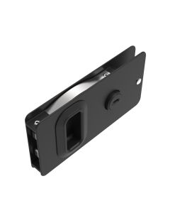 Flush Entry Door Latch, Key Locking, Weather Proof Design, Fits 12.7 (.50 in) Door Thickness, Aluminum, Black Anodized
