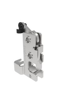 Rotary Push-to-Close Latch, Small Size, Single Stage, Bottom Trigger, 7.2 mm Through Hole, Stainless Steel, Passivate