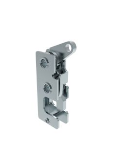 Rotary Push-to-Close Latch, Small Size, Single Stage, Top Trigger, 7.2 mm Through Hole, Steel, Zinc Plate, Bright chromate