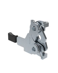 Rotary Push-to-Close Latch, Medium Size, Hand Operated Trigger, 8.33 mm (.33 in) Through Hole, Steel, Zinc Plate, bright chromate