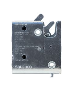 Electronic Rotary Push-to-Close Latch, Auto Relock, With Latch Status Switch Only, Non-sealed Connector, M6 X 1.0 Thread, Steel, Zinc Plate, Bright chromate Housing